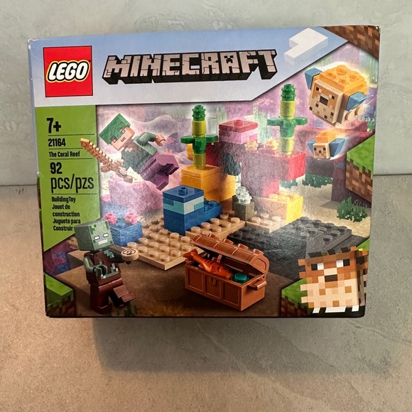 LEGO Minecraft 21164 The Coral Reef Brand New in Sealed Box 2021 Retired Set - Picture 1 of 3